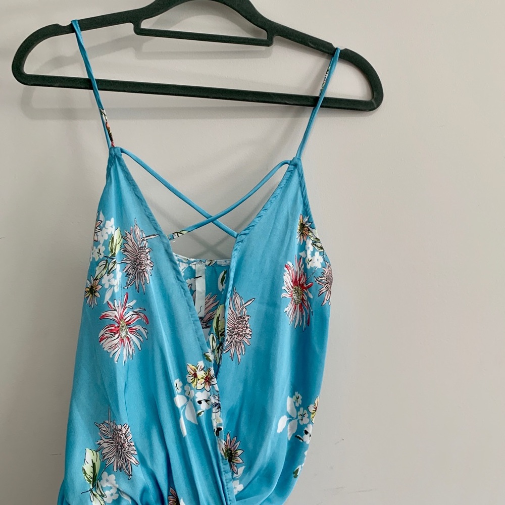 NWT Bare Anthology Floral Silky Bodysuit Top Small